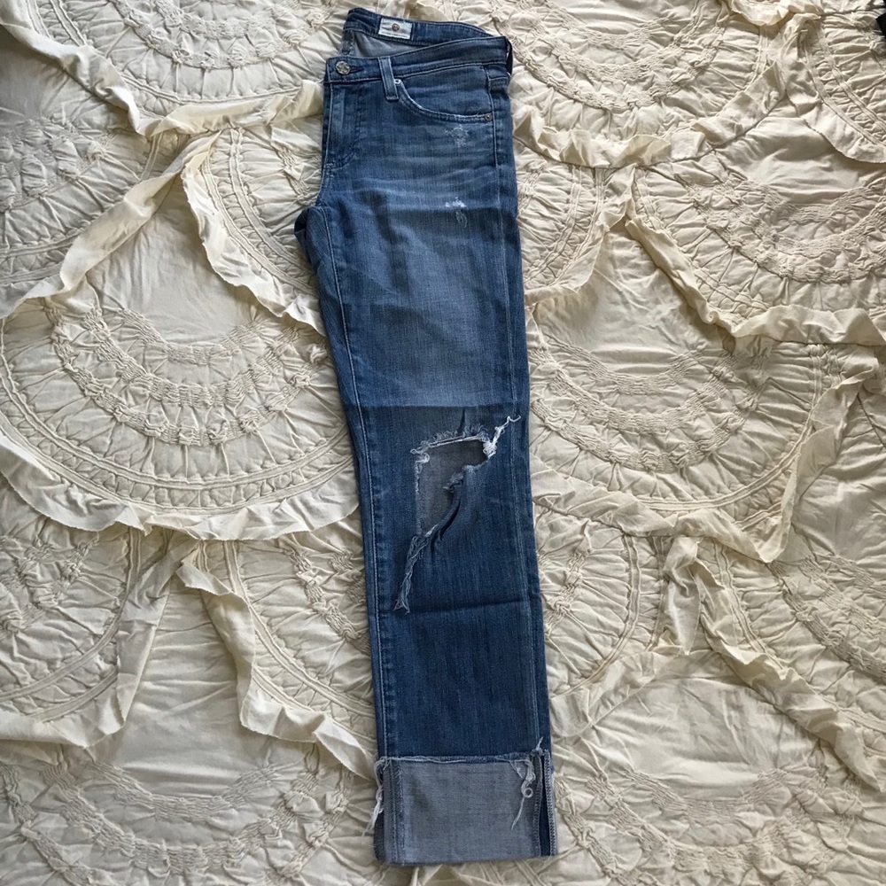 AG cuffed denim